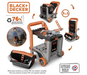 Wózek warsztatowy Smoby Black&Decker z narzędziami / 19 akcesoriów / od 3 lat