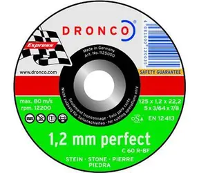 Dronco 1125000 Perfect / Tarcza tnąca / Do kamienia / O 125 mm / C 60 R / 1,2x22,2 mm