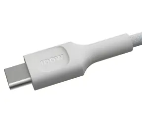 Kabel PowerStream USB-C - USB-C biały / Kabel / 100 W / pleciony / 1,2 m