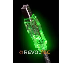 Kabel USB Revoltec AB zielony / Kabel danych / USB-A (M) - USB-B (M) / 1,8 m