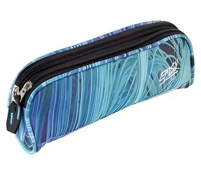 Etui Easy Student w zielono-niebieskie linie / Etui / dwa zamki