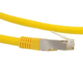 Kabel krosowy Primecooler Cat5e FTP żółty / Kabel krosowy / RJ-45 / CCA / 10 m