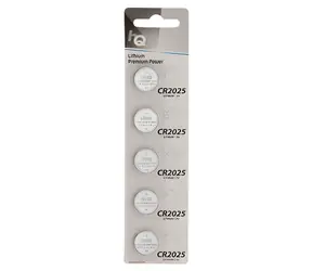 Bateria guzikowa litowa HQ CR2025 / 3 V / 5 szt. / blister
