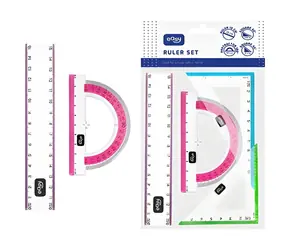 Zestaw kolorowych linijek Easy 4 w 1 / 15 cm