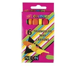 Kredki trójkątne Easy Jumbo Fluo / kolory fluorescencyjne / 6 szt.