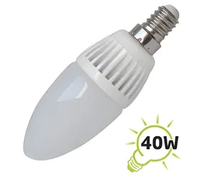 Żarówka LED Tipa E14 5W / C37 / 230V / naturalna biel / świeca