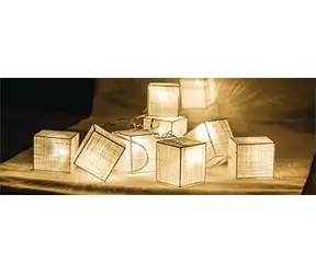 Łańcuch świetlny HQ LED z bawełnianymi kostkami / lampki choinkowe / 10 diod LED