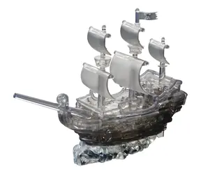 HCM KINZEL Kryształowe puzzle 3D Statek piracki / 101 elementów / od 14 lat