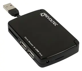Revoltec Cardreader 70v1 + hub USB 2.0 / Czytnik kart pamięci / 70 w 1 / USB 2.0