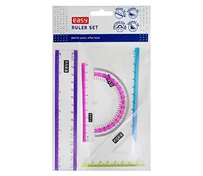 Zestaw linijek Easy 4 szt. / Linijki / 15 cm