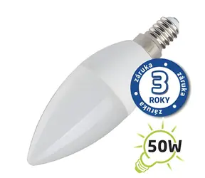 Żarówka LED TIPA E14 7W / C37 / zimna biel