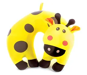 Spokey BAMBINI / Poduszka podróżna dla dzieci / Motyw żyrafy / Mikrokulki