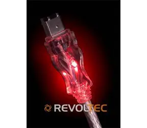 Kabel FireWire Revoltec czerwony / Kabel FireWire / 6 pin - 6 pin / 1,8 m