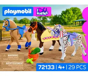 Zestaw konstrukcyjny Playmobil Trzy konie do kolekcji / Kocham konie / 72133