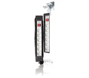 König KNES630E1PRO czarny / Przedłużacz / 6 gniazd / 3 m / z wyłącznikiem