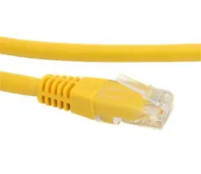 Primecooler Kabel krosowy CAT5E 10m żółty / Kabel krosowy / RJ45-RJ45 / UTP / Przewód CCA