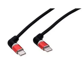 Roline USB-C(M) - złącza kątowe obrotowe USB-C(M) / Kabel / USB 2.0 / podświetlany / 60W / 2 m
