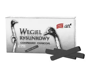 Węgiel drzewny do Easy rysowania / Węgiel drzewny / zestaw 12 szt. / 65x10x10 mm