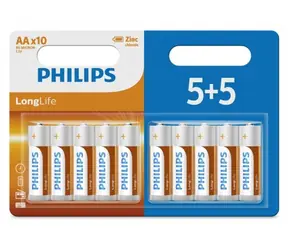 Philips R6L10BP/10 LongLife / Bateria / AA (R6) / 5+5 szt.