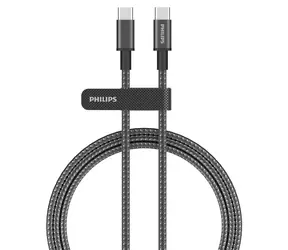 Philips DLC5060C/00 czarny / Kabel / USB-C - USB-C / 2 m / Power Delivery / 3 A
