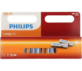 Philips R03L12W/10 LongLife / Baterie / AAA (R03) / Chlorek cynku / 12 szt.