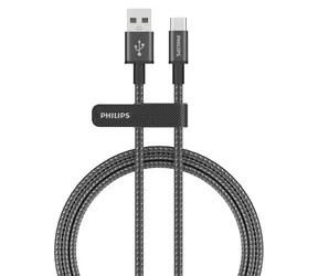 Philips DLC5060A/00 czarny / Kabel ładujący / USB-A - USB-C / 2 m / 3 A