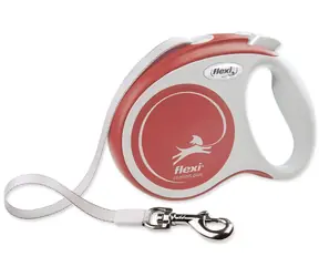 Pas Flexi Comfort PLUS S 5m jasnoczerwony / Smycz / Samozwijająca się / Dla psów do 15 kg