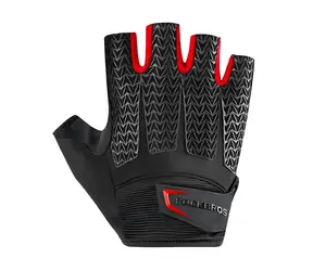 Rockbros S169BR czarno/czerwone / Rękawiczki rowerowe / Wkładki żelowe / Rozmiar XL