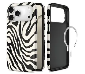 Tech-Protect Lamano MagSafe biało-czarne / Etui / Apple iPhone 18 Pro / 17 Pro / MagSafe