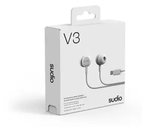 Sudio V3 białe / Słuchawki douszne przewodowe / mikrofon / USB-C