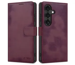 Etui Tech-Protect Wallet w kolorze bordowym / Etui / Samsung Galaxy S26 FE / Portfel