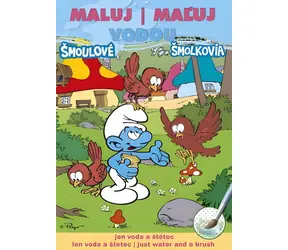 Kolorowanka Rappa Smerfy / Malowanie wodą / A5 / 8 obrazków do narysowania