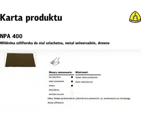 KLINGSPOR K342855 / Włóknina ścierna / Ziarnistość P120 / 152x229 mm