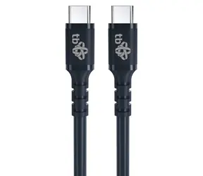 Kabel USB-C - USB-C silikonowy czarny 50 cm / Kabel / USB 2.0