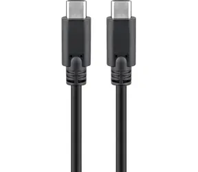 Goobay 67976 czarny / Kabel USB-C - USB-C / 1 m / USB 3.2 Gen 1 / 5 Gbit/s / 3A