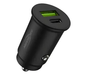 Ansmann CC230PD czarny / Ładowarka samochodowa / 1x USB-C + 1x USB-A / 30 W / Power Delivery / Szybkie ładowanie 3.0