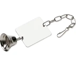 Lustro z dzwoneczkiem Ferplast małe / Zabawka dla ptaków / metal / 7x29 cm
