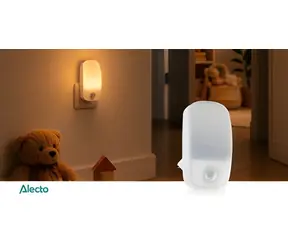 Alecto ANV19 / Lampka nocna / LED / Czujnik ruchu / Czujnik zmierzchu / Gniazdo