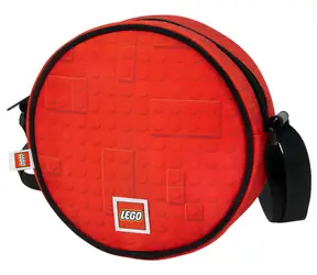 Okrągła torba na ramię Lego Brick Dots Red / Pojemność 1,2 l / Poliester z powłoką PU / od 3 lat