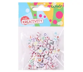 Koraliki WIKY Alfabet / mix kolorów / Plastik / 7x11 cm / od 3 lat