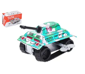 Brelok do kluczy WIKY Metalowy czołg / Zabawka nakręcana / Metal / 6 cm / W pudełku / 3+ lat
