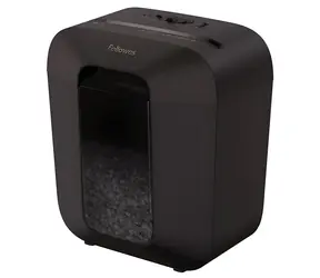 Fellowes Powershred LX25M czarny / Niszczarka / Mikro cięcia 4 x 12 mm / P-4 / 6 arkuszy / pojemnik 11,5 l