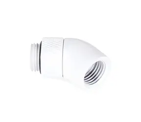 Alphacool Eiszapfen biały / Adapter kątowy 45° / G1/4 AG na G1/4 IG / obrotowy