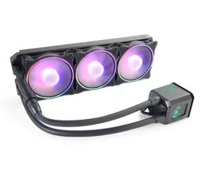 Alphacool Eisbaer Aurora 360 CPU czarny / chłodzenie wodne CPU / radiator 360 mm / DRGB / możliwość rozbudowy o kolejny blok