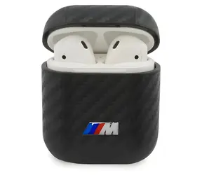 Kolekcja BMW M / Etui na Apple AirPods 1 i 2 / PU, karbonowe / czarne