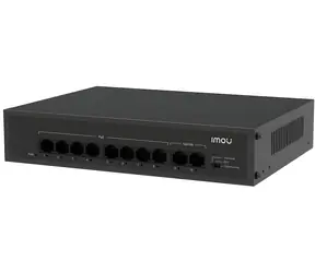 Imou SF110P czarny / Przełącznik / 8x 10/100 Mbps PoE / 2x 10/100 Mbps Uplink / PoE 802.3 AF/ at / 1.6 Gbps
