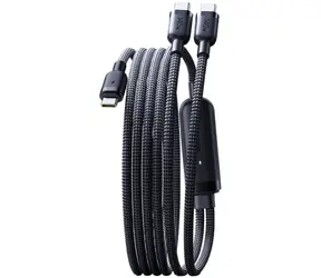 Baseus Flash 4 czarny / Kabel 2w1 USB-C do USB-C + USB-C / 140W / 1,5 m