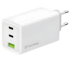 Colorway GaN 100W biały / Ładowarka ścienna / 2x USB-C / 1x USB-A / PD / PPS