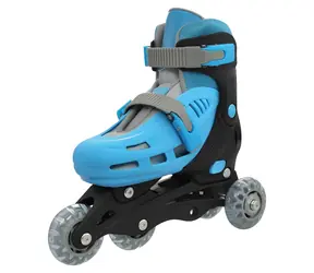 Rulyt Triskate Basic czarno-niebieskie / Wrotki dziecięce / rozmiar S (31-34) / 4 kółka / regulowane