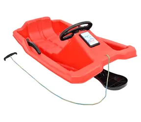 SULOV KVIDO red / Plastikowy bobsleigh z kierownicą / nośność: 50 kg